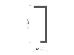 Корниз бленда P890 Elite Decor - 110 × 40 мм