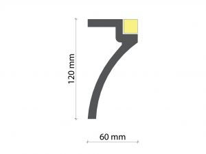 Корниз бленда KF801 Elite Decor - 120 × 60 мм