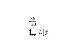 Ъглов декоративен профил WE2 - 30 × 30 мм