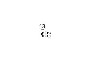 Декоративен профил WL7 за стенни рамки - 25 × 12,5 мм