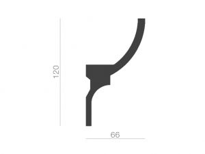 Корниз за скрито осветление KF714 – 120 × 66 мм