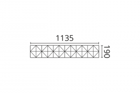 3D стенен панел PYRAMID – 113,5 × 19 см