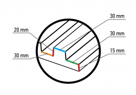 3D стенен панел W366 – 200 × 24,8 см