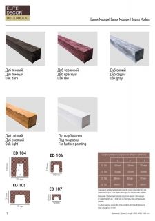 Премиум декоративна греда Модерн ED105 – 13 × 19 см