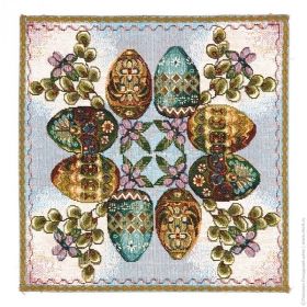 Великденска гобленова салфетка „Фаберже“ – 25 × 25 см