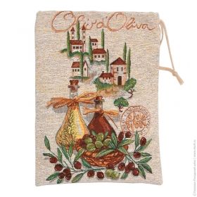 Декоративна текстилна мешка „Олива“ – 24 × 34 см